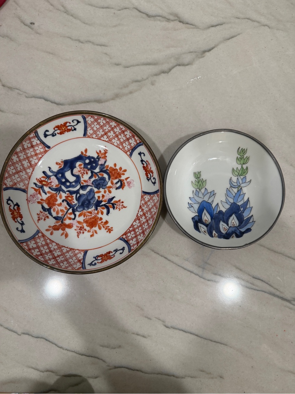 Japanese Neiman Marcus Hand Painted Hong Kong Floral Decorative Plates